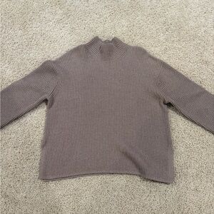 GAP Women's Ribbed Turtleneck Sweater - Brown